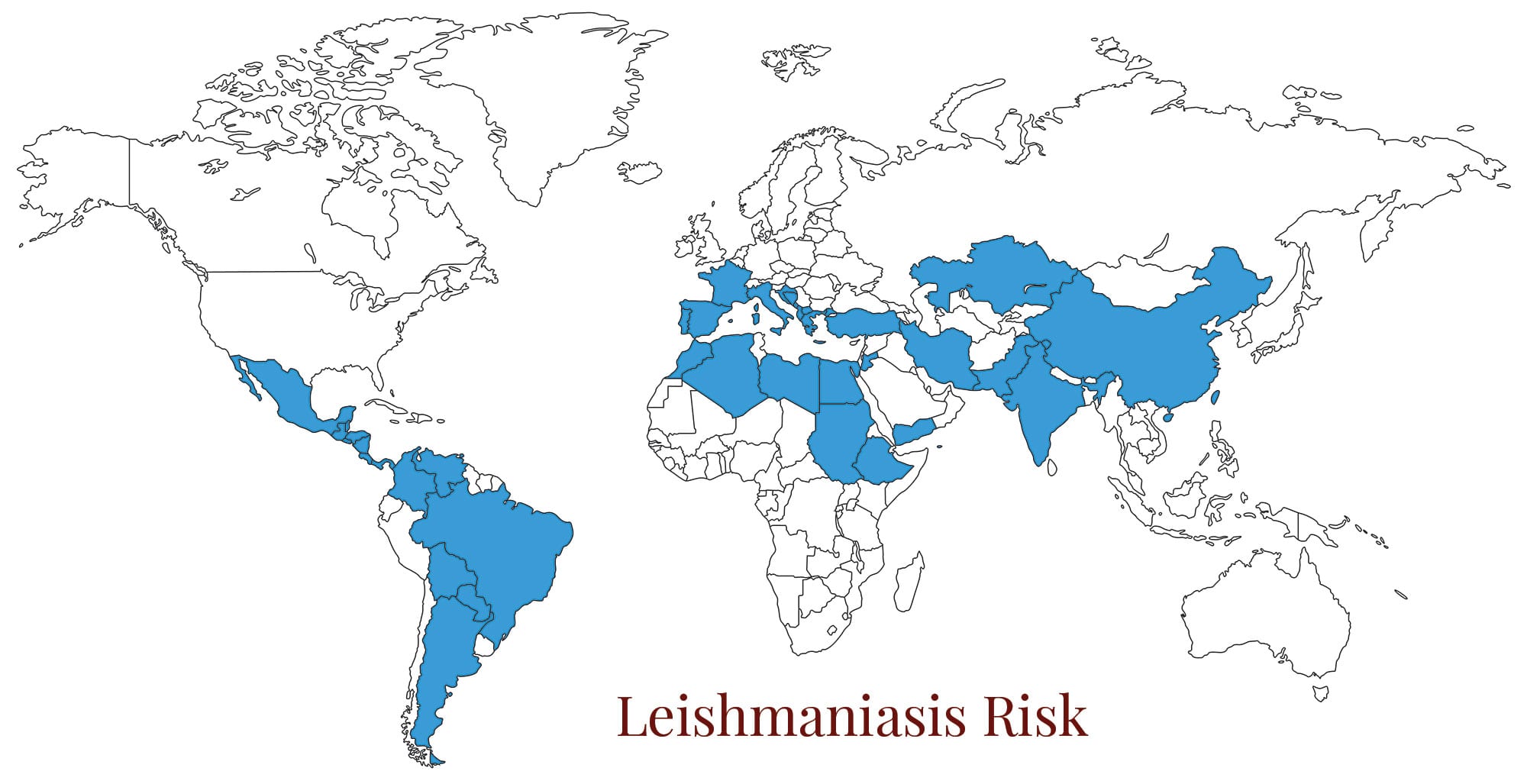 World map leishmaniasis